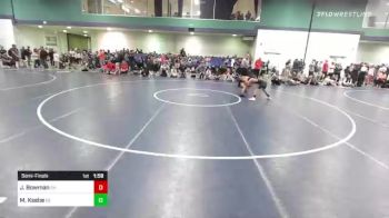 80 lbs Semifinal - Jaxson Bowman, OH vs Malec Ksebe, DE