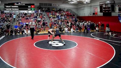 127 lbs Cons. Round 3 - Ricky Hammel, West Allegheny Hs vs Rayne Thomas, Valley Hs