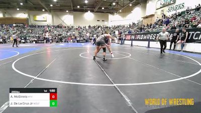 285 lbs Round Of 16 - Aiden McGinnis, Mountain View vs Joshua De La Cruz Jr, Wolf Den