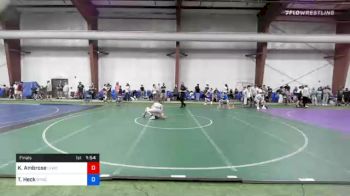 100 lbs Final - Kaleb Ambrose, Lehigh Valley Wrestling Club vs Travis Heck, Shore Thing WC