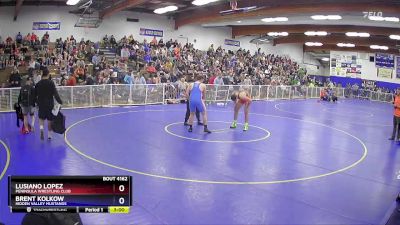 215 lbs Quarterfinal - Lusiano Lopez, Peninsula Wrestling Club vs Brent Kolkow, Hidden Valley Mustangs