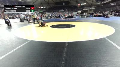 Boys 1A 120 lbs 3rd Place Match - James Oliver, Medical Lake vs Junior Soto, Hoquiam
