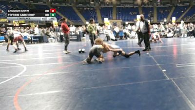 140 lbs 7th Place - Cameron Shaw, Chartiers-Houston vs Yefraim Sadchikov, General McLane