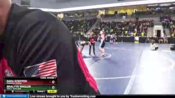 220 lbs Cons. Round 1 - Bralyyn Wagler, WACO, Wayland vs Sara Koeppen, Dubuque Senior