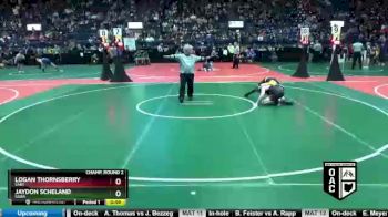 140 lbs Champ. Round 2 - Logan Thornsberry, SAB1 vs Jaydon Scheland, GGBA