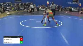 95 lbs Consi Of 8 #2 - Koletyn Zanoni, Dawc vs Rowdy Narron, Bull Trained