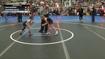 55 lbs Champ. Round 1 - Zada Mckenzie, Circleville vs Mackenzie Keller, Athena