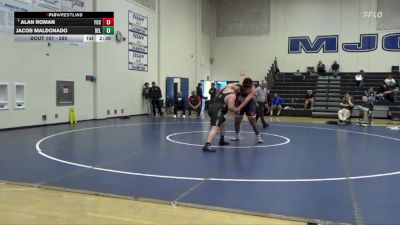 285 lbs Cons. Round 3 - Alan Roman, Fresno City College vs Jacob Maldonado, Delta College