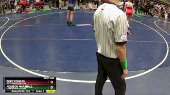 125 lbs Champ. Round 1 - Addison Marshall, Carbon Middle School vs Zoey Fowles, Delta Wrestling Club