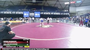 115 lbs Cons. Round 3 - Iwalani Kalilikane, UP Outlaw WC vs Averie Rozeboom, Lake Stevens Wrestling Club