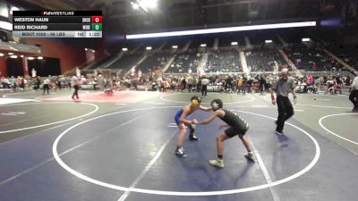 98 lbs Round Of 16 - Weston Haun, Shoshoni Sharp Shooters vs Reid Richard, Widefield WC