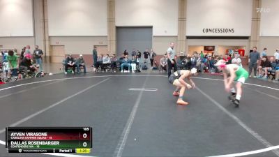 105 lbs Round 3 (6 Team) - Dallas Rosenbarger, Contenders WA vs Ayven Virasone, Carolina Hammer Squad