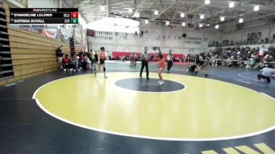 130 lbs Cons. Round 2 - Evangeline Lolonis, Kelseyville vs Sofinna Duvall, California (San Ramon)