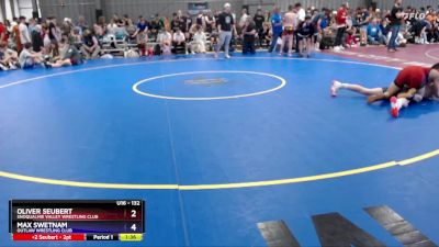 132 lbs Cons. Round 3 - Oliver Seubert, Snoqualmie Valley Wrestling Club vs Max Swetnam, Outlaw Wrestling Club