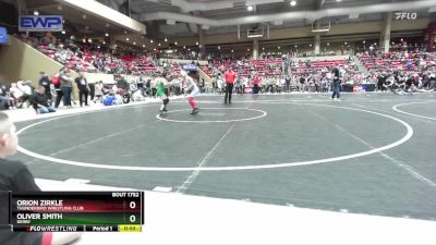 73 lbs Quarterfinal - Oliver Smith, Derby vs Orion Zirkle, Thunderbird Wrestling Club