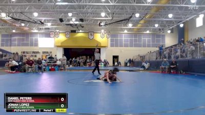 106 lbs Cons. Round 2 - Jonah Lopez, St. Patrick`s High School vs Daniel Peters, New Albany High School