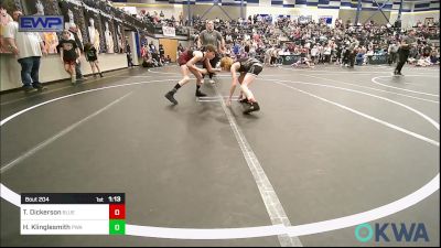 73-76 lbs Quarterfinal - Tyson Dickerson, Blue Devil Wrestling vs Heston Klinglesmith, Perry Wrestling Academy