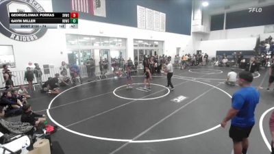74 lbs Quarterfinal - Gavin Miller, Rancho Bernardo Wrestling Club vs GeorgeLomax Porras, Savage House Wrestling Club