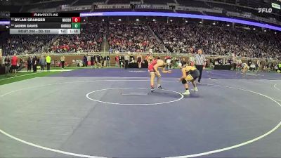 D2-150 lbs Quarterfinal - Dylan Granger, Mason HS vs Jaden Davis, Goodrich HS