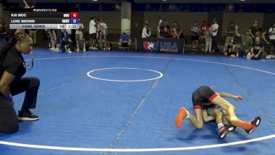 59 lbs Cons. Semis - Kai Moc, Miami Wrestling Club vs Luke Brown, Open Mats Wrestling Club
