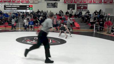 120 lbs Consi Of 4 - Darien Haselton, Champlain Valley vs Logan Knipes, Fair Haven