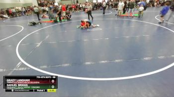 88 lbs Champ. Round 2 - Samuel Briggs, Community Youth Center - Concord Campus Wrestling vs Grady Langham, Threestyle Wrestling Of Oklahoma