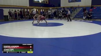 133 lbs Champ Round 1 (16 Team) - Hunter Lundberg, Rhode Island College vs Ethan Ford, Southern Maine