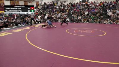 215 lbs 1st Place Match - Maximus Konopka, Green Farms Academy vs Cael Weidemoyer, Faith Christian Academy