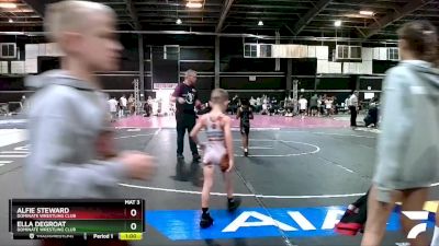 56 lbs Round 3 - Alfie Steward, Dominate Wrestling Club vs Ella DeGroat, Dominate Wrestling Club