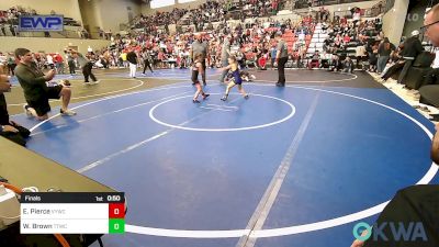 52-55 lbs Final - Evelyn Pierce, Verdigris Youth Wrestling vs Winnie Brown, Team Tulsa Wrestling Club