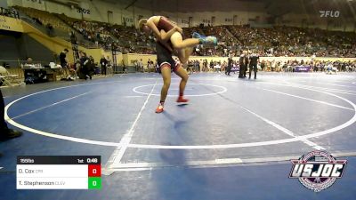 155 lbs Consi Of 32 #2 - Danny Cox, Panther Youth Wrestling vs Tucker Stephenson, Cleveland Take Down Club