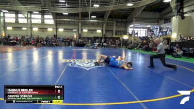 184 lbs Prelim - Griffin Ostrom, Western New England University vs Magnus Heisler, University Of Southern Maine