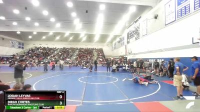 113 lbs Champ. Round 1 - Diego Cortes, Rancho Bernardo Wrestling Club vs Josiah Leyvas, Friendly Hills Wrestling Club