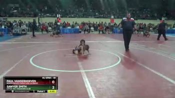 49 lbs Cons. Round 2 - Sawyer Smith, Little Axe Takedown Club vs Paul Vanderhoeven, North Desoto Wrestling Academy