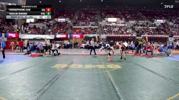 G - 100 lbs Champ. Round 2 - Persephone Cox, Frenchtown Girls vs Gracie Bingen, Huntley Project (Worden) Girls