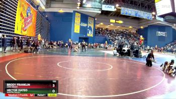 132 lbs Cons. Round 2 - Hector Mateo, Saucon Valley vs Brody Franklin, Long Beach