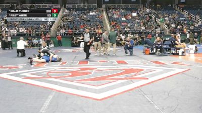 1-4A - 132 Semifinal - Riley White, Uwharrie Charter Academy vs Malie Turner, Brevard High School