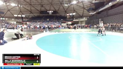 36-38 lbs Cons. Semi - Brock Hatton, Maddogs Wrestling vs Bella Baskerville, Victory Wrestling-Central WA