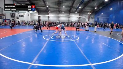 130 lbs 3rd Place - Paige Weiss, Duro Wrestling Club - HSG vs Reese Adams, Crash GWC - HSG