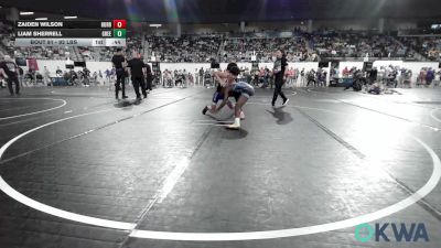 92 lbs Consi Of 8 #2 - Zaiden Wilson, Hurricane Wrestling Academy vs Liam Sherrell, Greenwood Wrestling Academy