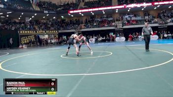 140 lbs Champ. Round 1 - Hayden Kearney, Redington Sr. Jr/Sr High School vs Radson Paul, Nenana High School