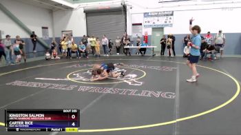 86 lbs Quarterfinal - Kingston Salmon, Arctic Warriors Wrestling Club vs Carter Rice, Mat-Su Matmen