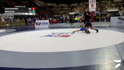 Intermediate Boys - 71 lbs Champ. Round 1 - Benz Davis, Origin Training Center vs Noah Martinez, Madera Wrestling Club