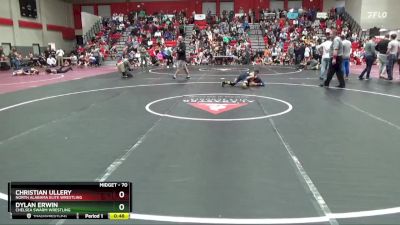 70 lbs Cons. Round 3 - Christian Ullery, North Alabama Elite Wrestling vs Dylan Erwin, Chelsea Swarm Wrestling