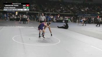 G 100 lbs Cons. Round 4 - Alaina Winston, Prairieville Girls vs Brooklynn Young, Rosepine Girls