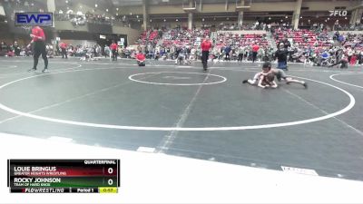 52 lbs Quarterfinal - Louie Bringus, Greater Heights Wrestling vs Rocky Johnson, Team Of Hard Knox