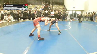 140-H lbs Consi Of 32 #1 - Dylan Hersh, Hopewell vs Kadence Nickolson, Henlopen Hammers