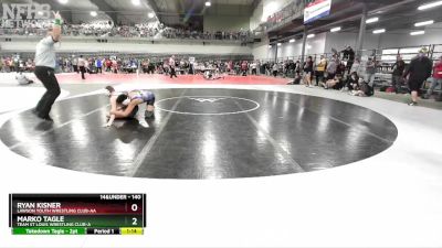 140 lbs Quarterfinal - Marko Tagle, Team St Louis Wrestling Club-A vs Ryan Kisner, Lawson Youth Wrestling Club-AA