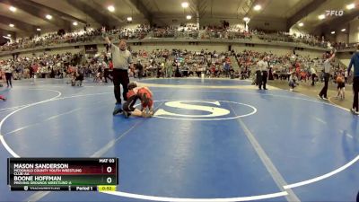 55 lbs Cons. Round 2 - Boone Hoffman, Proving Grounds Wrestling-A  vs Mason Sanderson, McDonald County Youth Wrestling Club-AA
