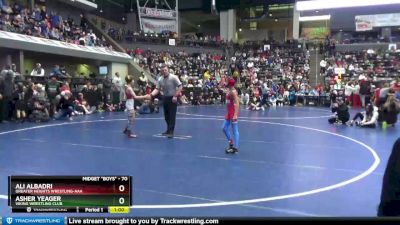 70 lbs Champ. Round 1 - Ali Albadri, Greater Heights Wrestling-AAA vs Asher Yeager, Viking Wrestling Club